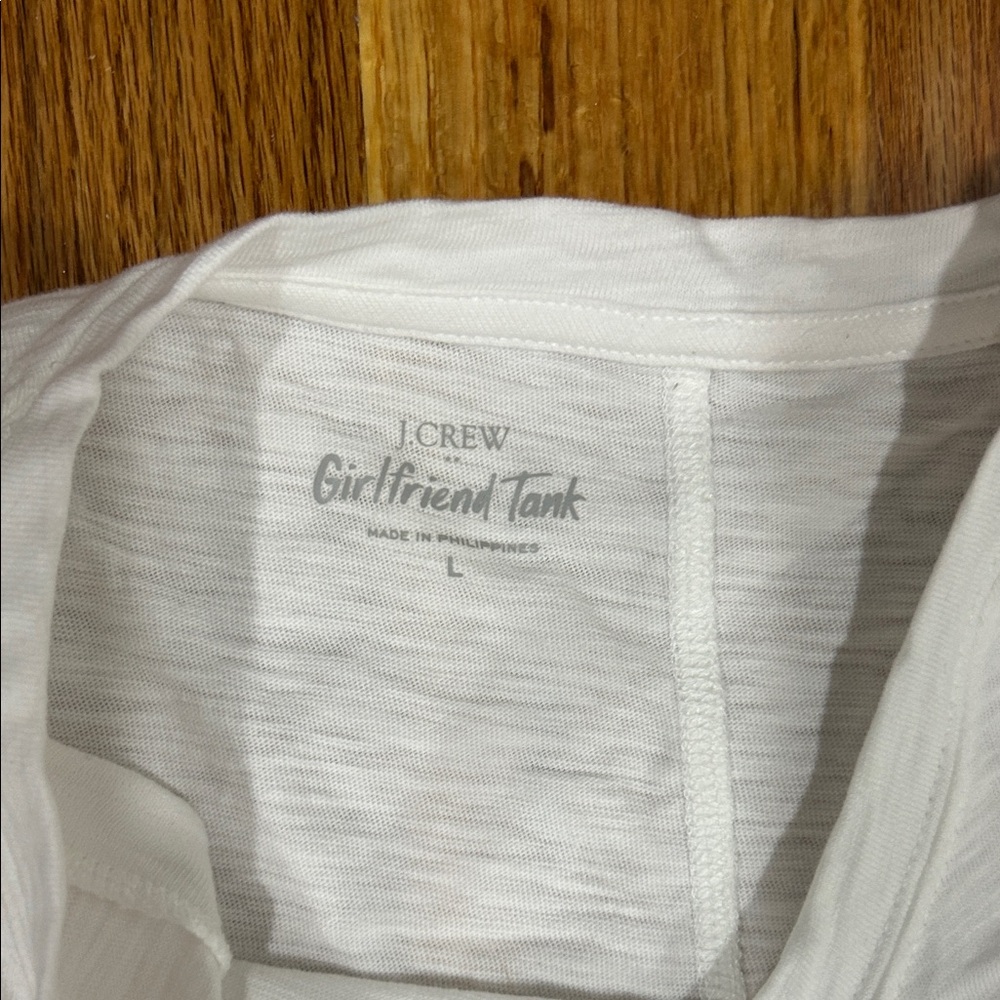 J. Crew White girlfriend Tank Top - Picture 2 of 3